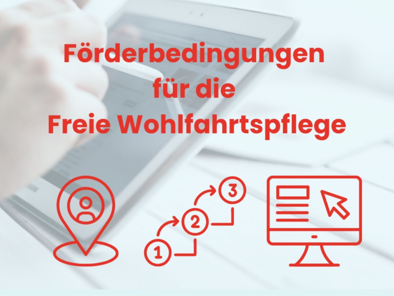 Plakat Förderbedingungen für die freie Wohlfahrtspflege