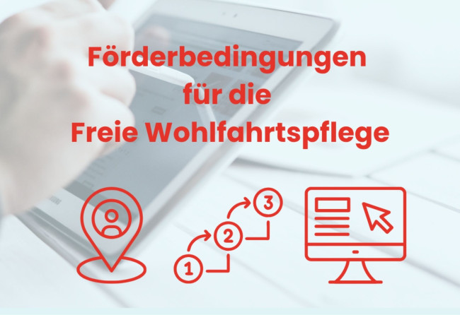 Plakat Förderbedingungen für die freie Wohlfahrtspflege